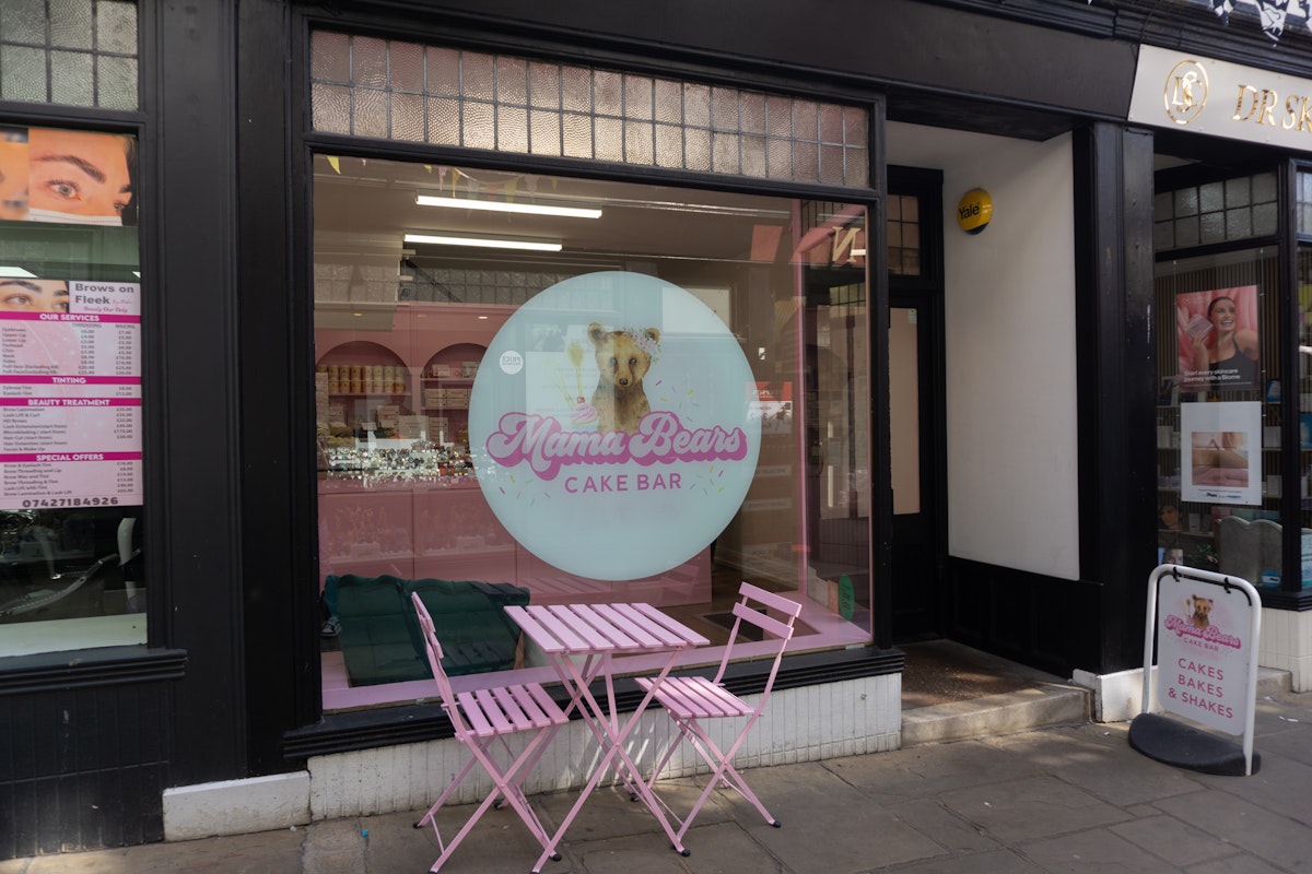 Shop front outside mama bears cakes